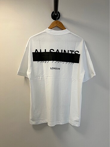 ORIJINAL ALL SAINTS BEYAZ M OVERSIZE TSHIRT