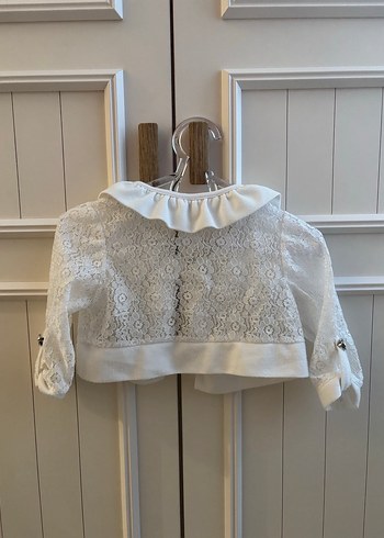 Beyaz Dantel Detaylı Kız Bolero - Görsel 3