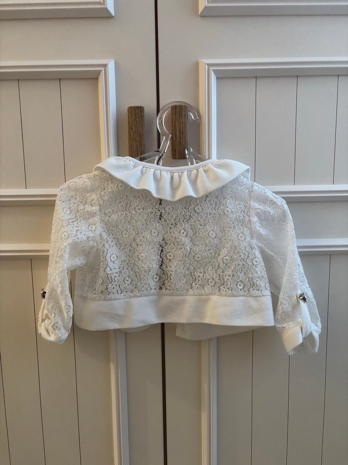 Beyaz Dantel Detaylı Kız Bolero - Görsel 3