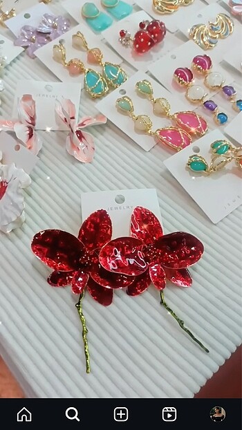 Flowers Earing | Sallanan Çiçek Küpe