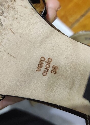 Leopar orjinal deri topuklu ayakkabı - Görsel 13