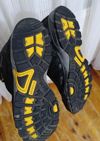 Siyah Sarı Erkek Spor Outdoor Ayakkabı Velcro - Görsel 4