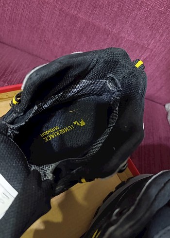 Siyah Sarı Erkek Spor Outdoor Ayakkabı Velcro - Görsel 3