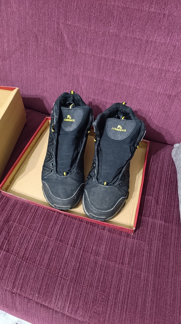 Siyah Sarı Erkek Spor Outdoor Ayakkabı Velcro - Görsel 2