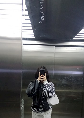 m Beden Addax Kadın çizgili Desenli Sweatshirt