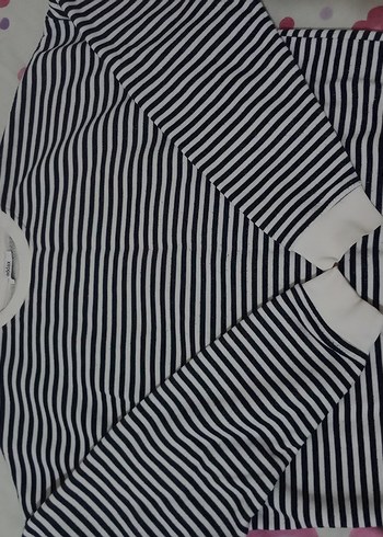 Addax Addax Kadın çizgili Desenli Sweatshirt
