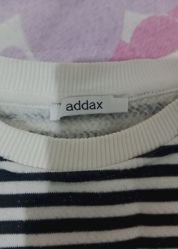 Addax Kadın çizgili Desenli Sweatshirt