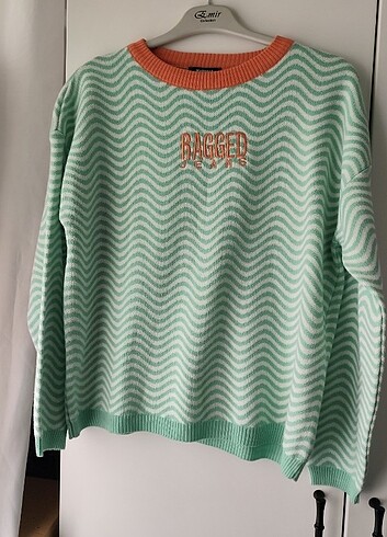 Yeşil oversize kazak