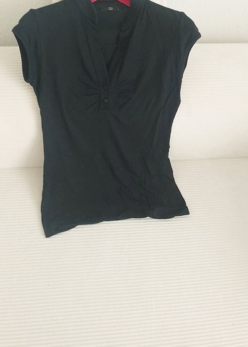 On Fashion Siyah Kolsuz V Yakalı Hamile Bluzu