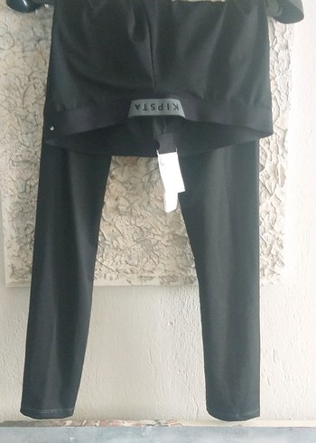 Kadın Siyah Midi ,Termal Tayt. Kemerli Fit Kesim - Görsel 2