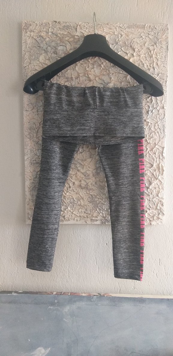 Gri Baskılı Kadın Spor Tayt - Görsel 2