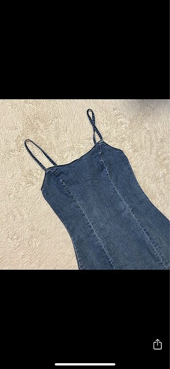 36 Beden mavi Renk H&M 36 beden kot mini elbise
