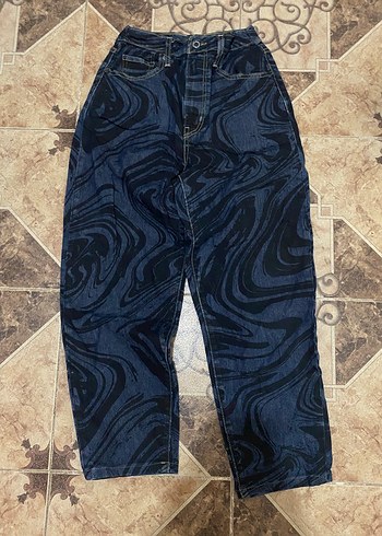 Levis Modern Desenli Koyu Mavi Denim Jean Levis