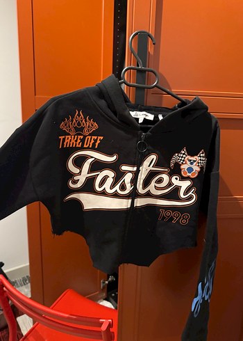 Kadın Siyah Kapüşonlu Fermuarlı Sweatshirt - Görsel 3