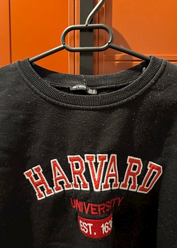 Siyah Harvard Baskılı Kadın Sweatshirt - Görsel 2