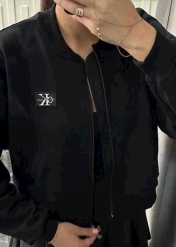 calvin klein Siyah Fermuarlı Mini Kadın Ceket - Görsel 2