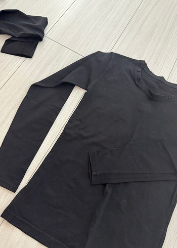 Çocuk Siyah Uzun Kollu Atlet - Görsel 2