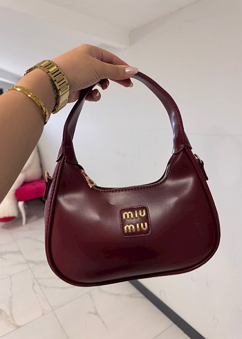 Miu Miu Parlak Bordo Deri Kadın Çanta
