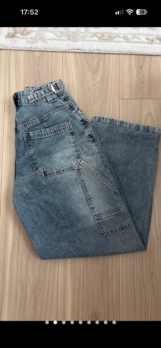 Açık Mavi Bol Paça Denim Jean — görsel 3/8