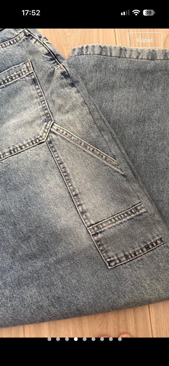 Açık Mavi Bol Paça Denim Jean — görsel 5/8