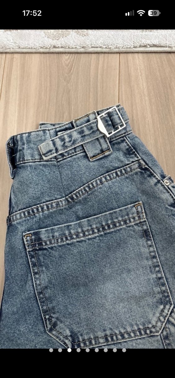 Açık Mavi Bol Paça Denim Jean — görsel 4/8