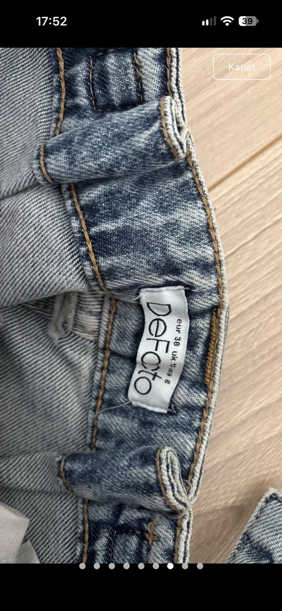 Açık Mavi Bol Paça Denim Jean — görsel 7/8