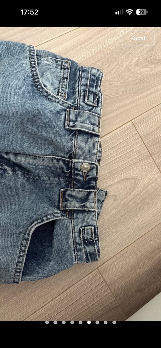 Açık Mavi Bol Paça Denim Jean — görsel 6/8