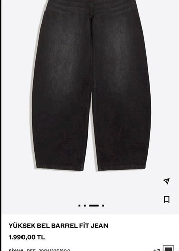 Bershka Koyu Siyah Denim Pantolon