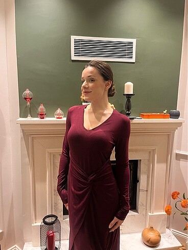 BAĞLAMA DETAYLI ZARA MODEL ELBİSE
