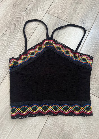 Pull&Bear Nakışlı Mini Bralet