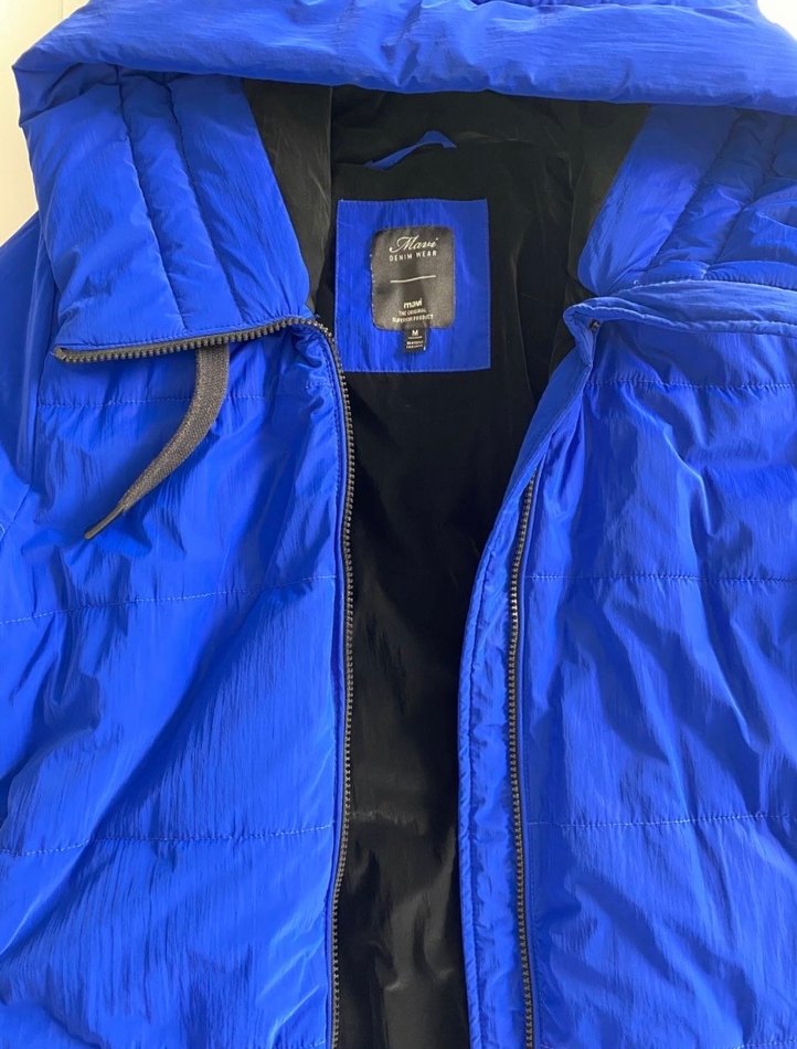 Kadın Mavi Fermuarlı Kış Ceketi - Görsel 4