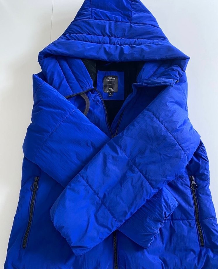 Kadın Mavi Fermuarlı Kış Ceketi - Görsel 2