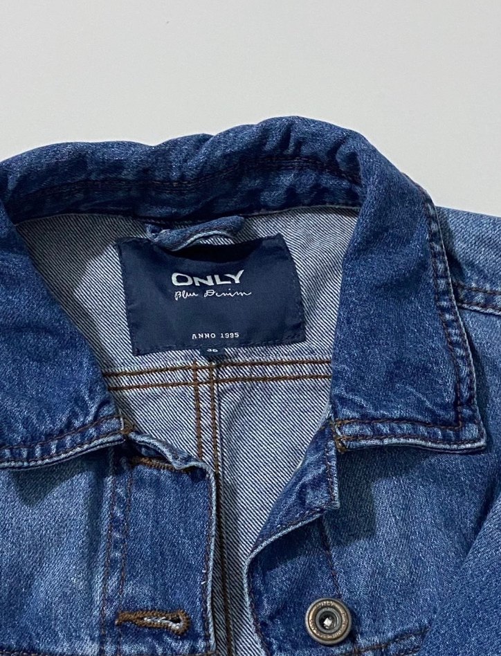 ONLY Düğmeli Mavi Kadın Kot Ceket - Görsel 2