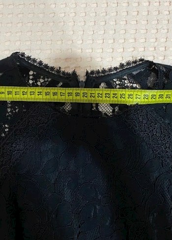 EKOL Dantel Detaylı Siyah Midi Kadın Elbise - Görsel 6