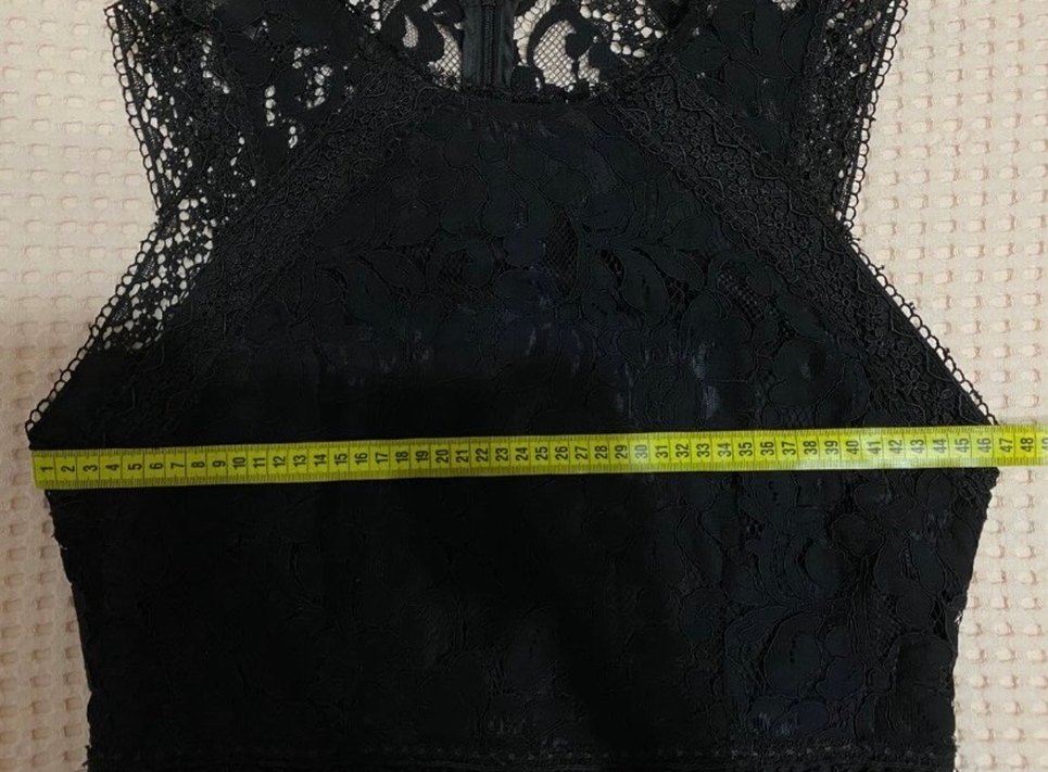 EKOL Dantel Detaylı Siyah Midi Kadın Elbise - Görsel 5