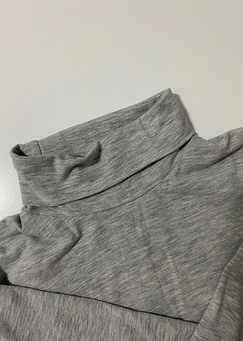 Gri Yarım Balıkçı Yaka Kadın Triko - Görsel 3