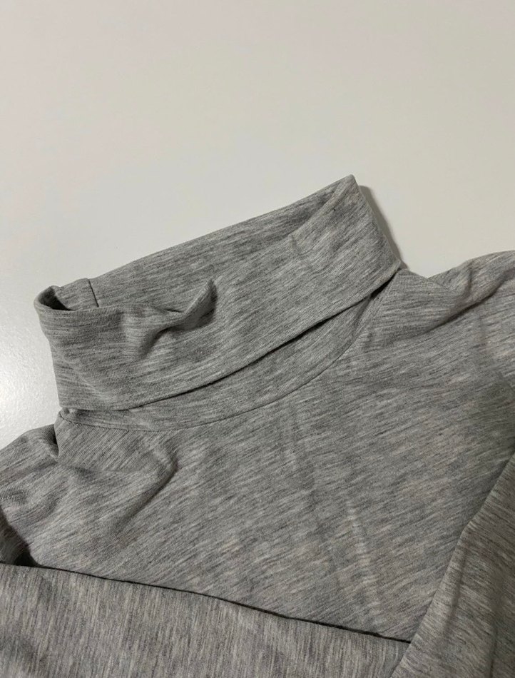 Gri Yarım Balıkçı Yaka Kadın Triko - Görsel 3