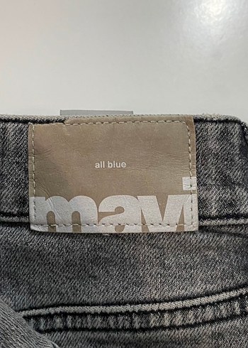 Gri Kadın Normal Kesim Midi Kot Pantolon - Görsel 5