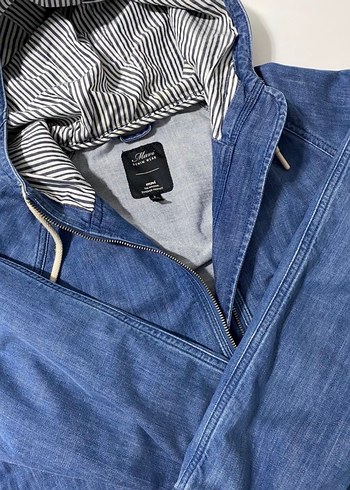 Kadın Mavi Denim Fermuarlı Ceket - Görsel 4