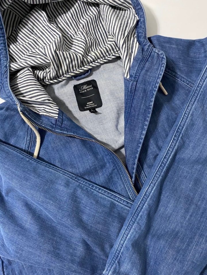 Kadın Mavi Denim Fermuarlı Ceket - Görsel 4