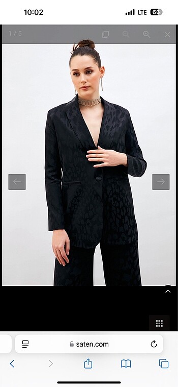 Saten blazer ceket