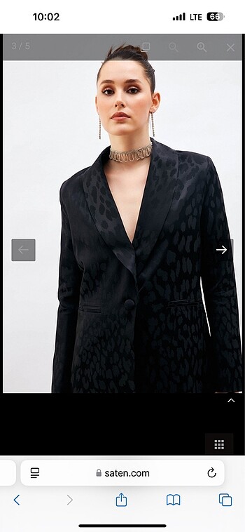 Saten Saten blazer ceket