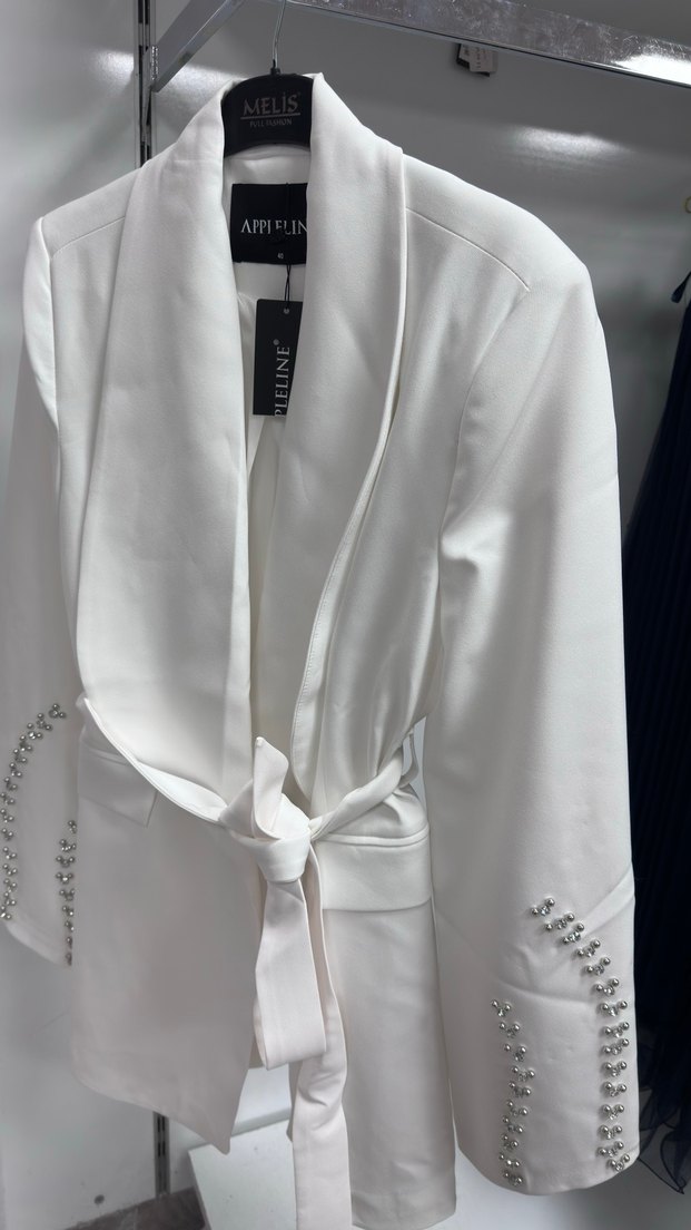 Taşlı blazer - Görsel 5