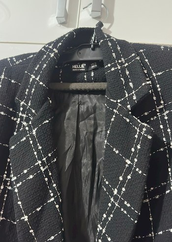 Siyah Ekose Kadın Blazer - Görsel 3
