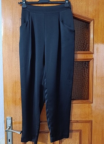 Gusto beli lastikli şalvar kesim pantolon - Görsel 3