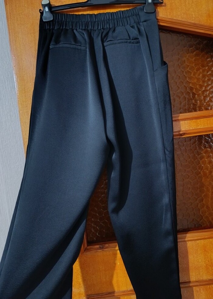 Gusto beli lastikli şalvar kesim pantolon - Görsel 2