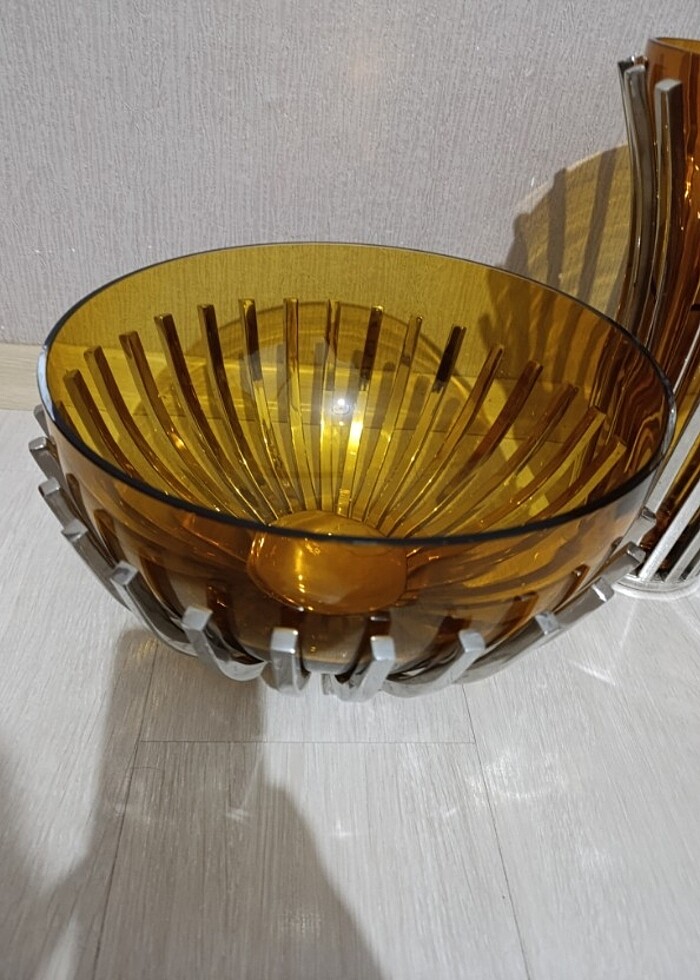 Zırhlı kase, amber rengi - Görsel 3