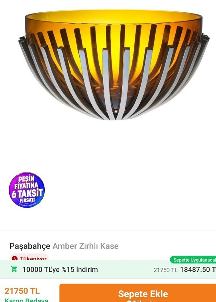 Zırhlı kase, amber rengi - Görsel 4