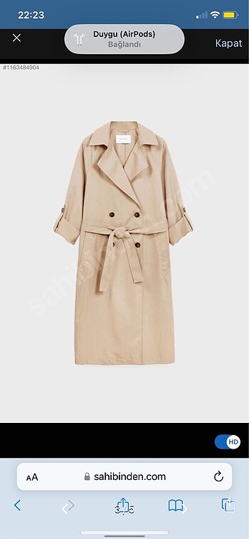 xs Beden Stradivarius trençkot