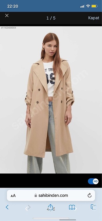 xs Beden camel Renk Stradivarius trençkot